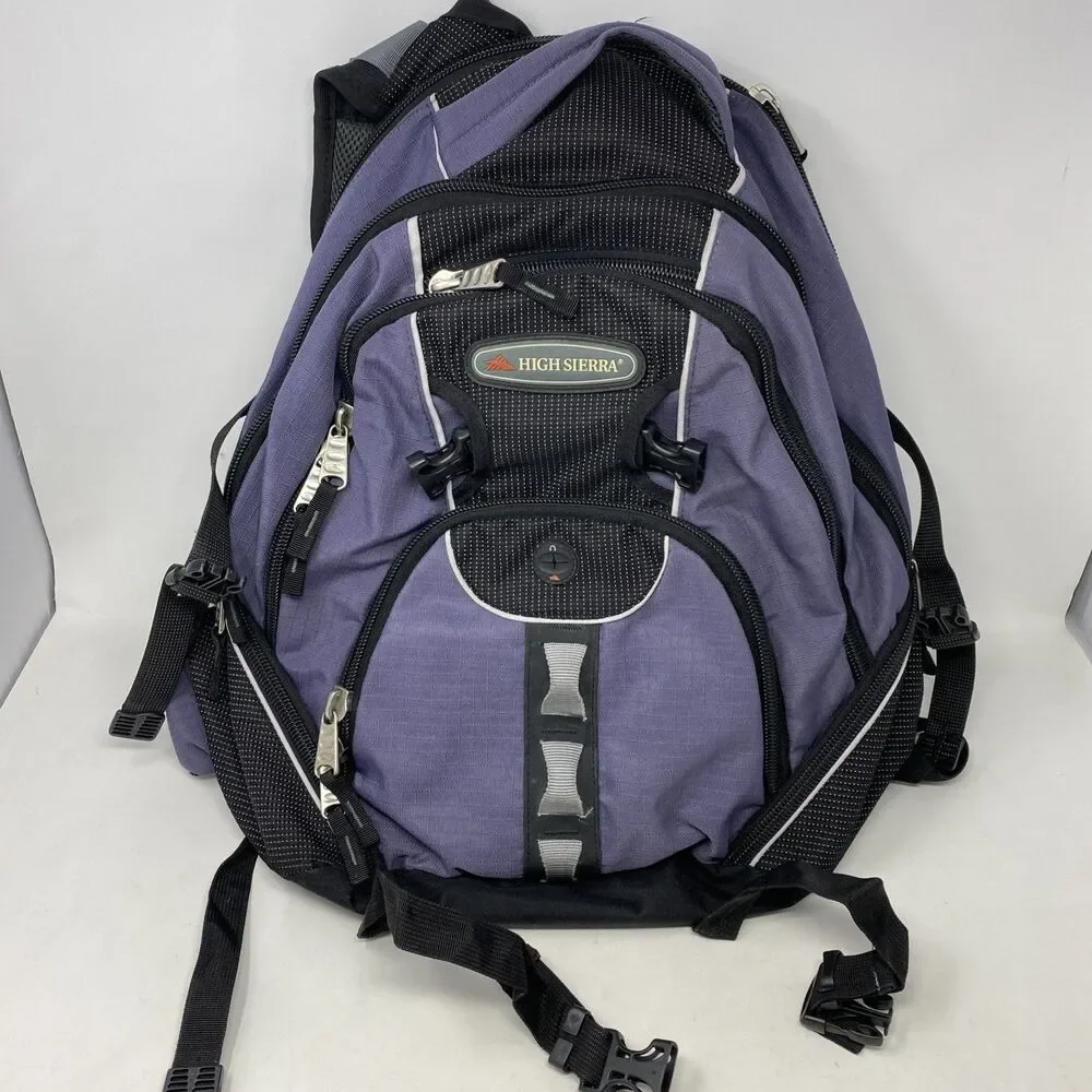 High Sierra Elite Tech Spot Suspension Strap System Backpack Black 18x12 *Tear*